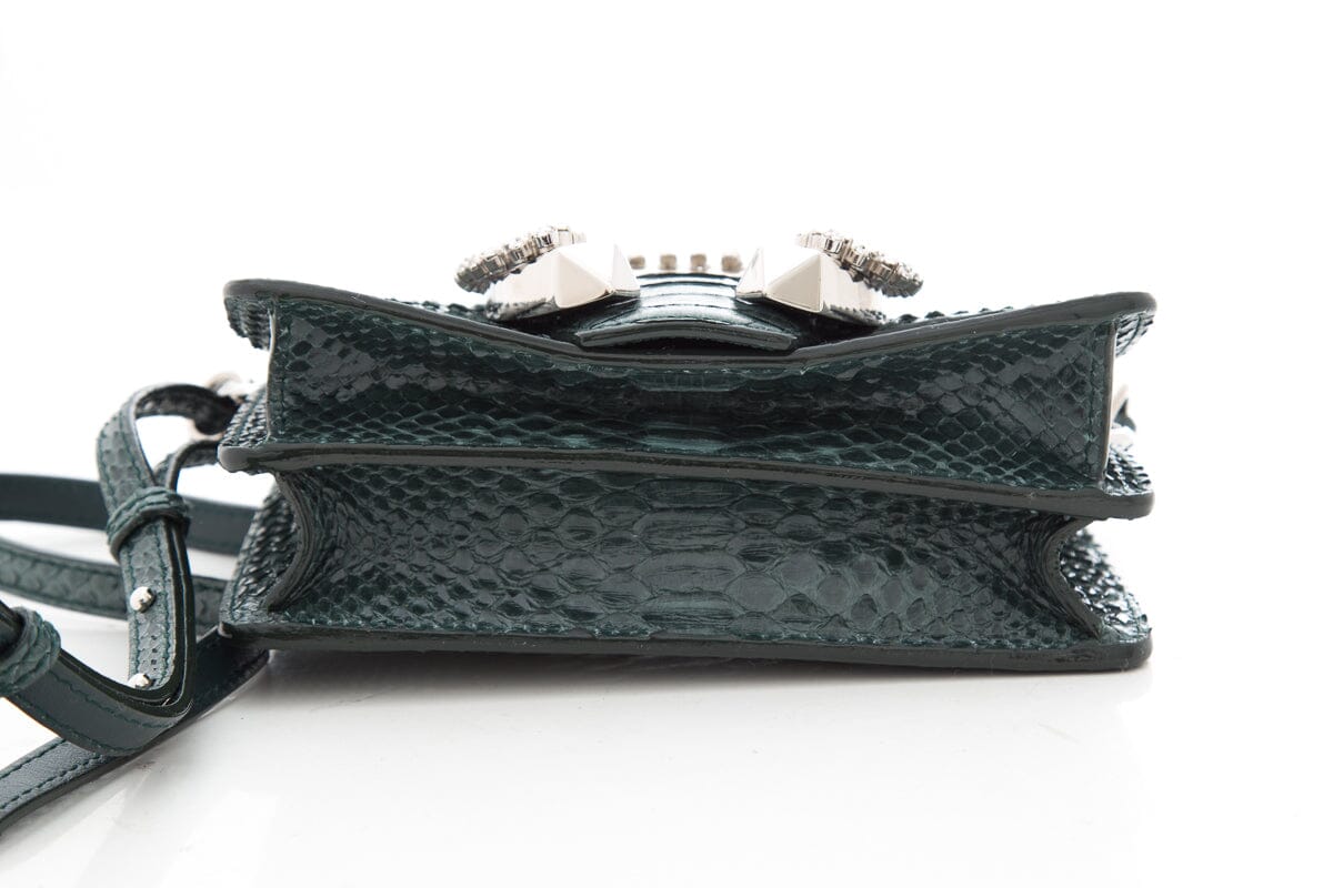 Jimmy Choo Teal Python Skin Madeline Handbag