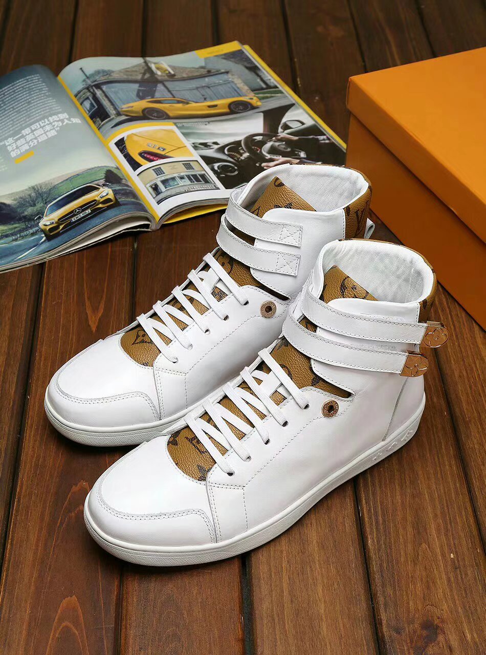 GLM - LUV HIgh Top White Brown Sneaker