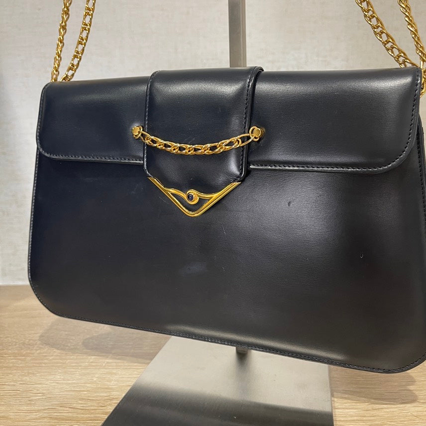 Cartier Black Leather Handbag