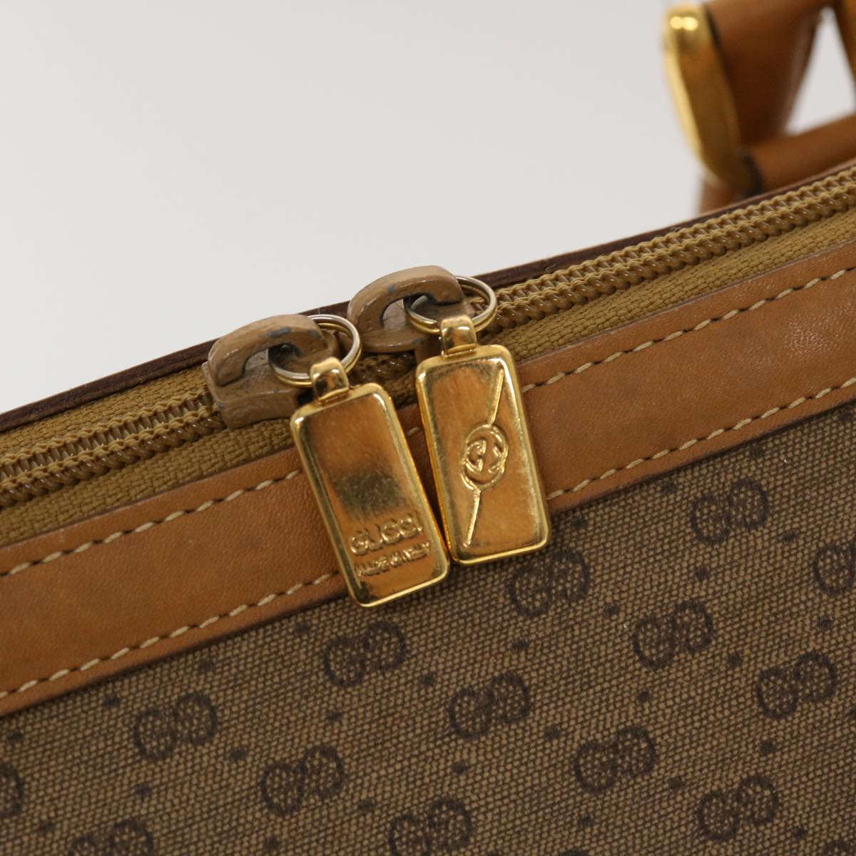 GUCCI Micro GG Canvas Hand Bag PVC Leather Beige 002.104.0033 43224