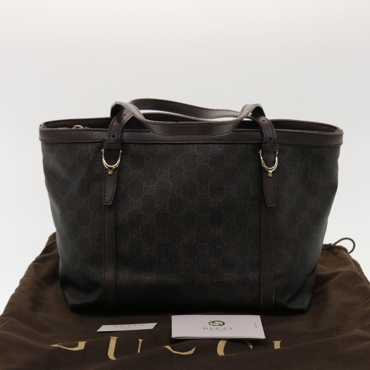 GUCCI GG Canvas Tote Bag Brown 336776 43238