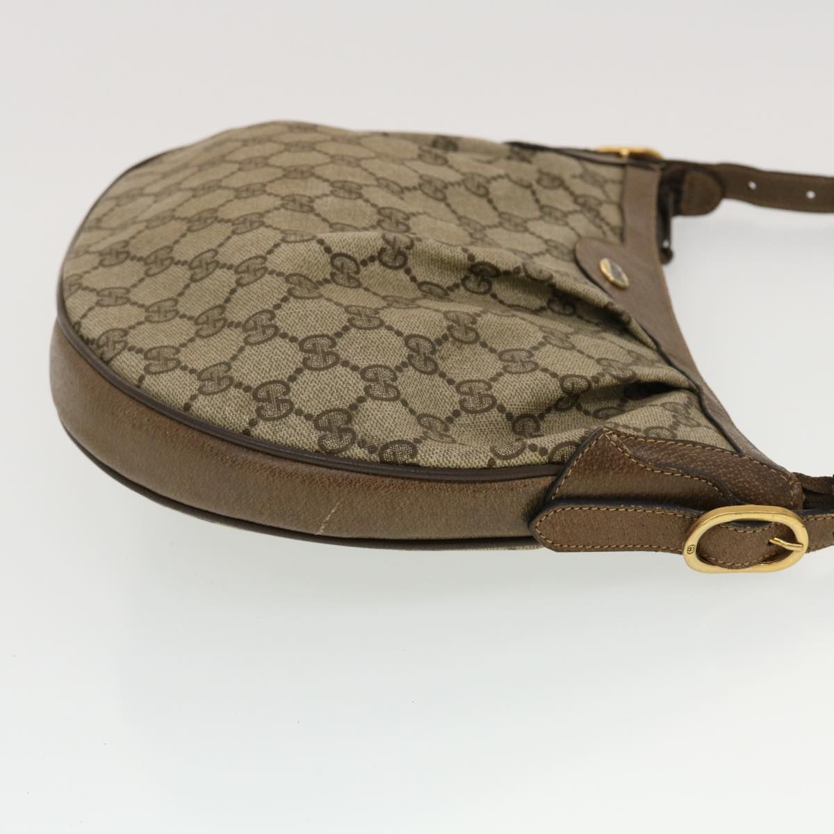GUCCI GG Canvas Shoulder Bag PVC Leather Beige 41.02.058  43239