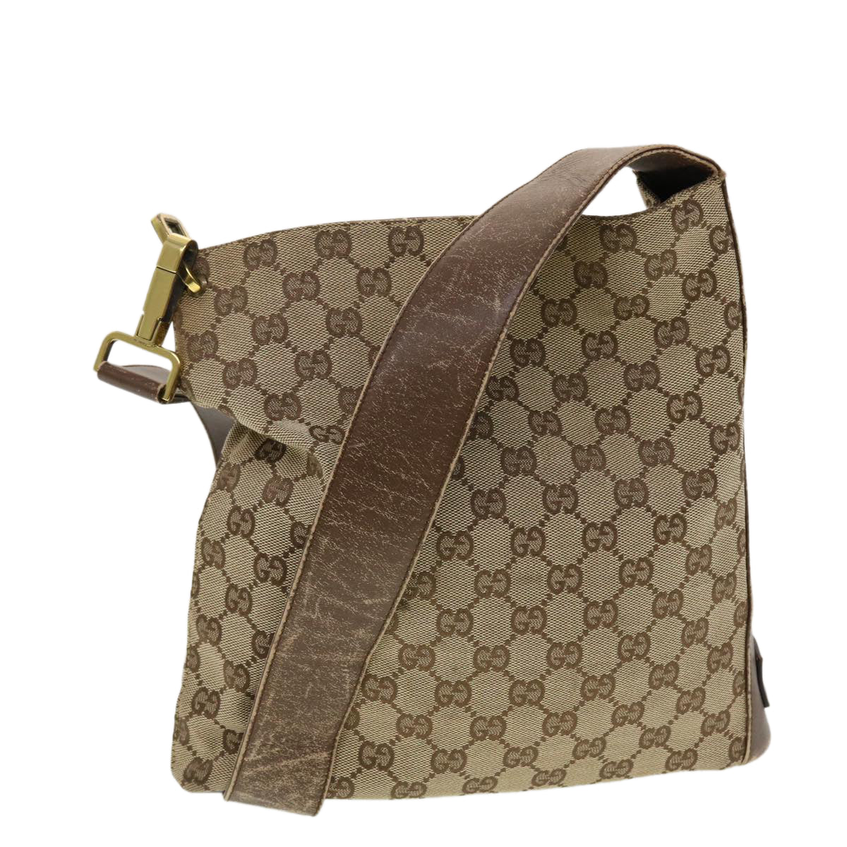 GUCCI GG Canvas Shoulder Bag Beige 91761 43267