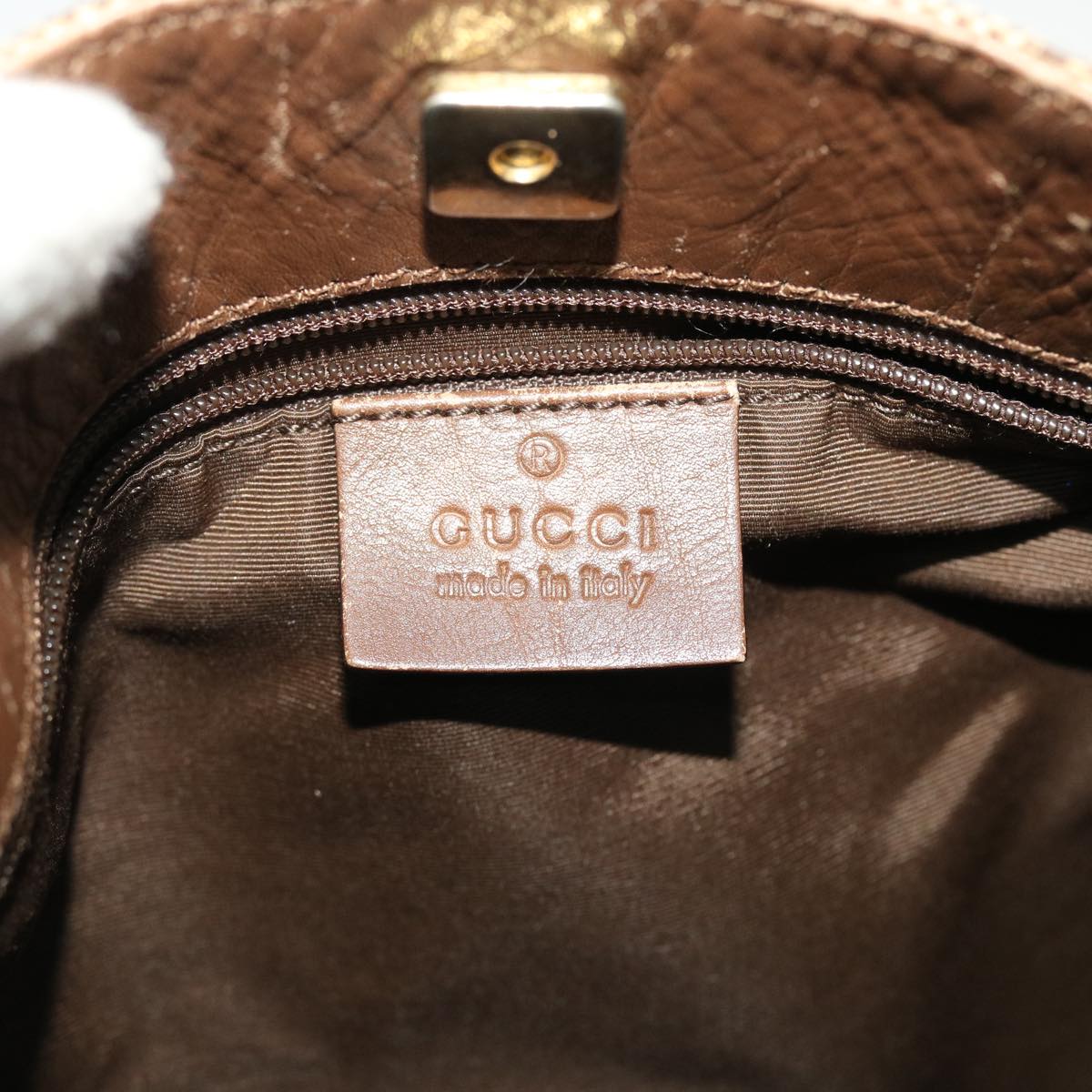 GUCCI GG Canvas Shoulder Bag Beige 91761 43267