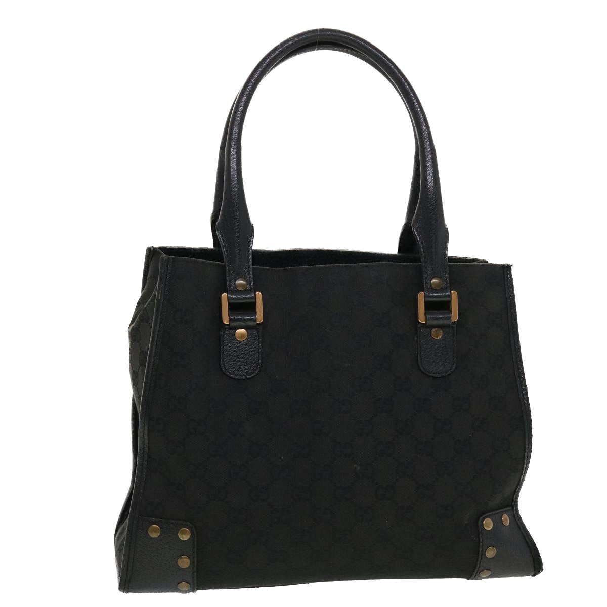 GUCCI GG Canvas Tote Bag Black 124260 43271