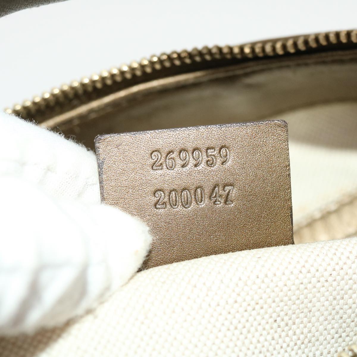 GUCCI GG Canvas Shoulder Bag Beige 269959 43302