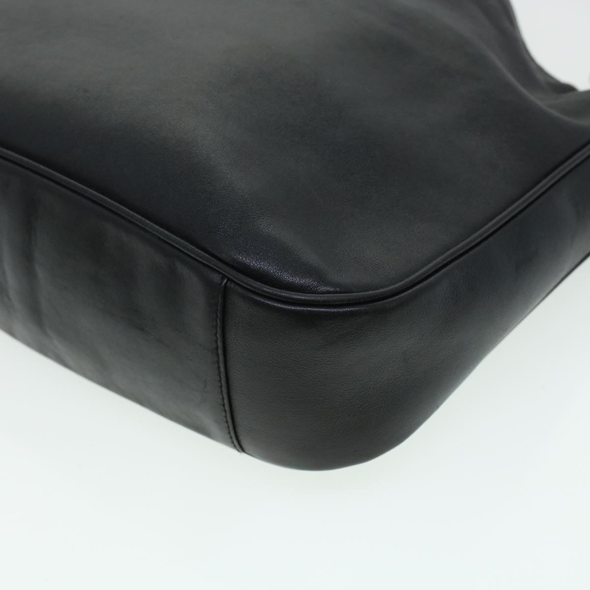 GUCCI Bamboo Hand Bag Leather 2way Black 001.3444.1638 43328