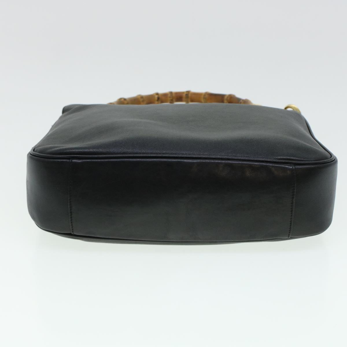 GUCCI Bamboo Hand Bag Leather 2way Black 001.3444.1638 43328