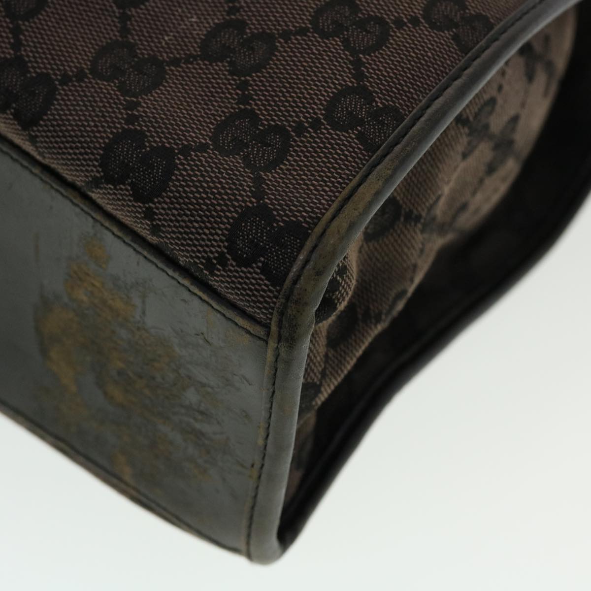 GUCCI GG Canvas Jackie Hand Bag Brown 0021064 43332