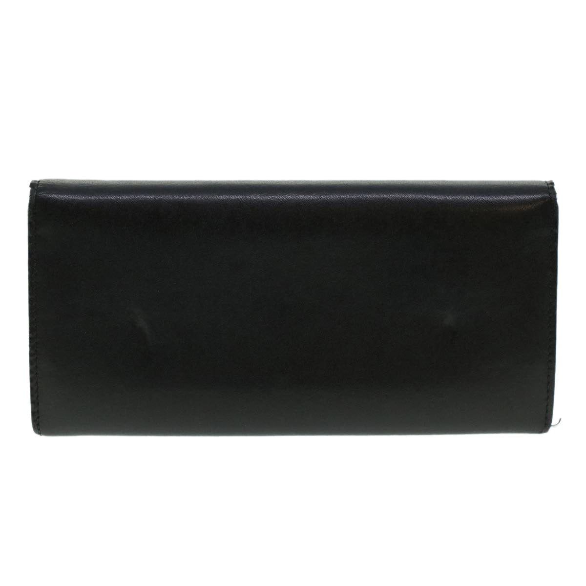 FENDI Bug's Eye Monster Long Wallet Leather Black Gold 43573