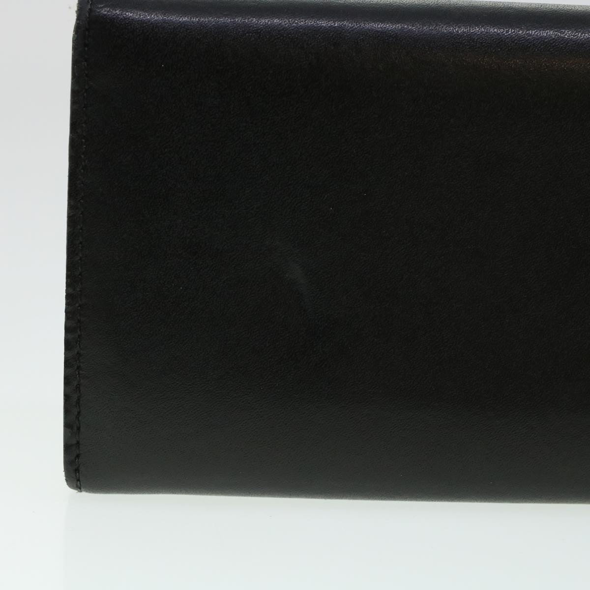 FENDI Bug's Eye Monster Long Wallet Leather Black Gold 43573