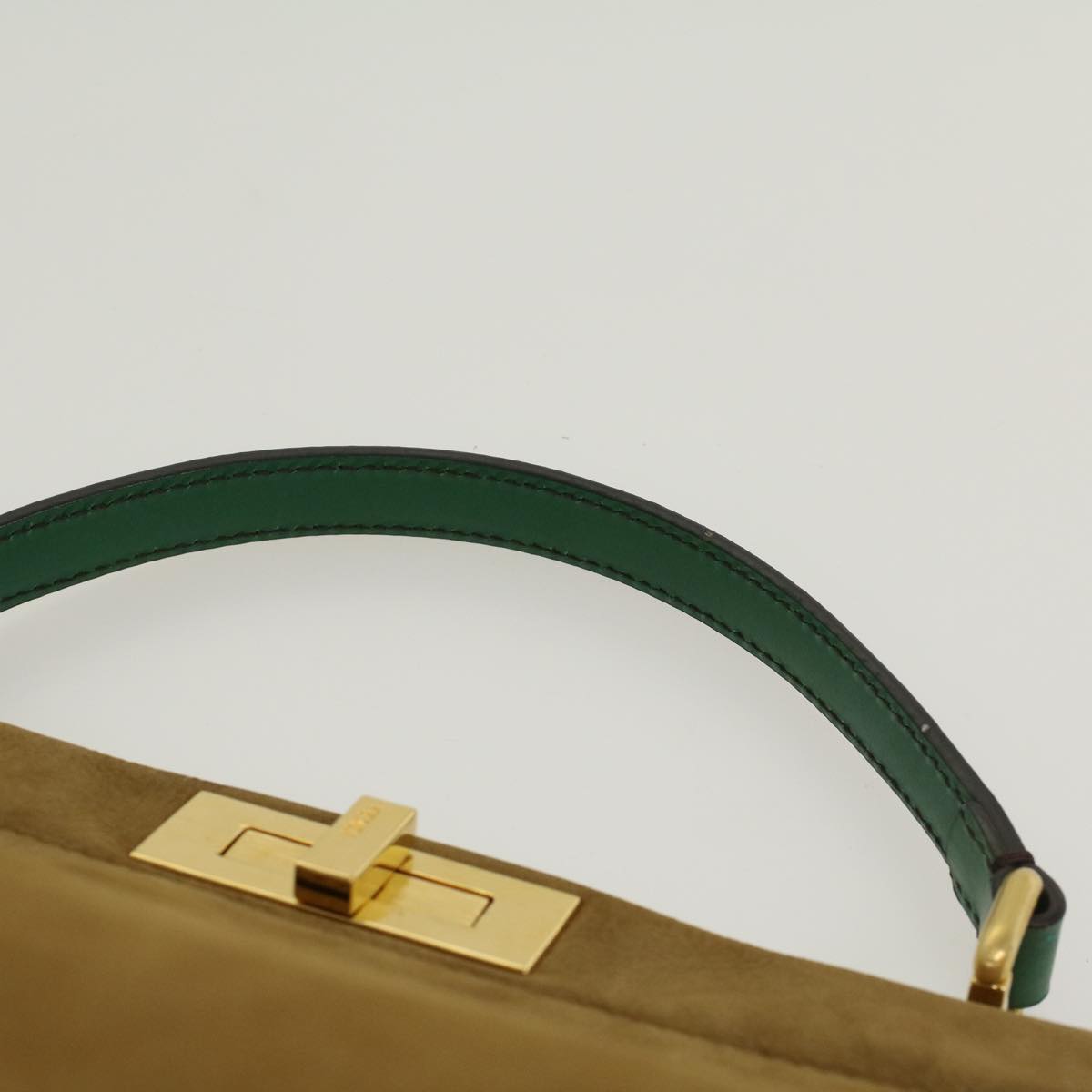 FENDI Peek A Boo Hand Bag Suede 2way Brown 43698