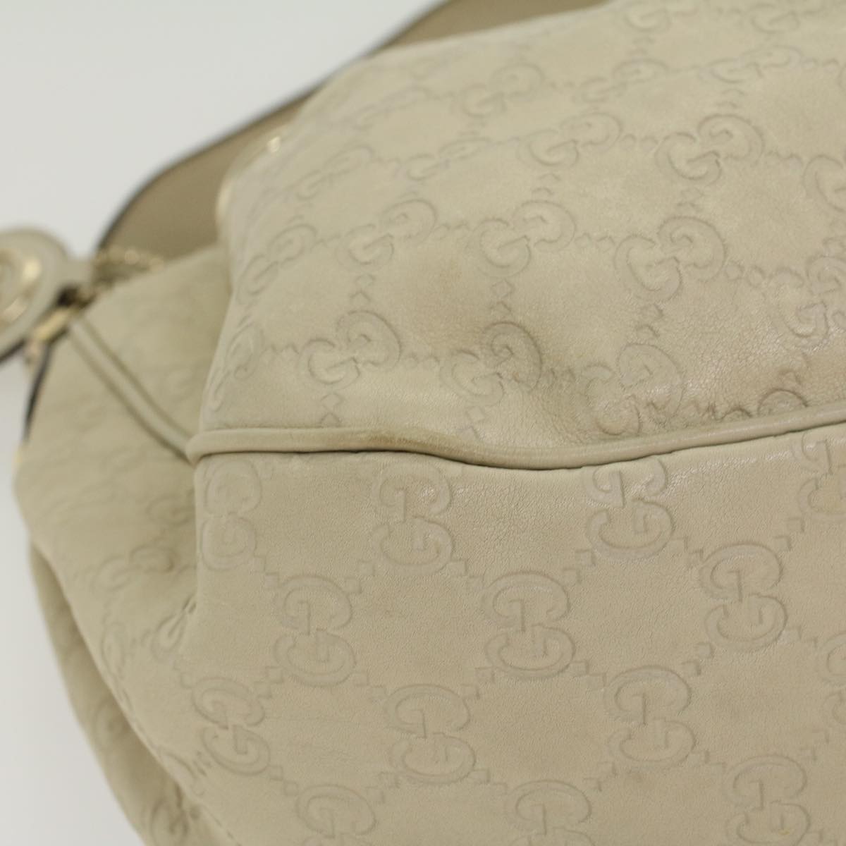 GUCCI GG Canvas Guccissima Shoulder Bag Beige 232955 43751