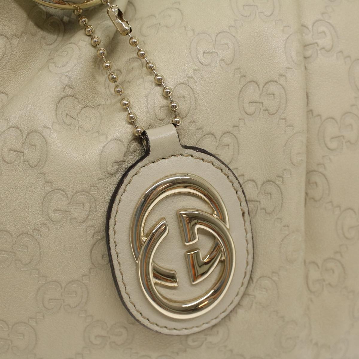 GUCCI GG Canvas Guccissima Shoulder Bag Beige 232955 43751