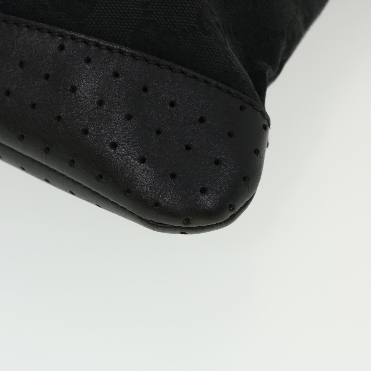 GUCCI GG Canvas Shoulder Bag Black 145857 43763