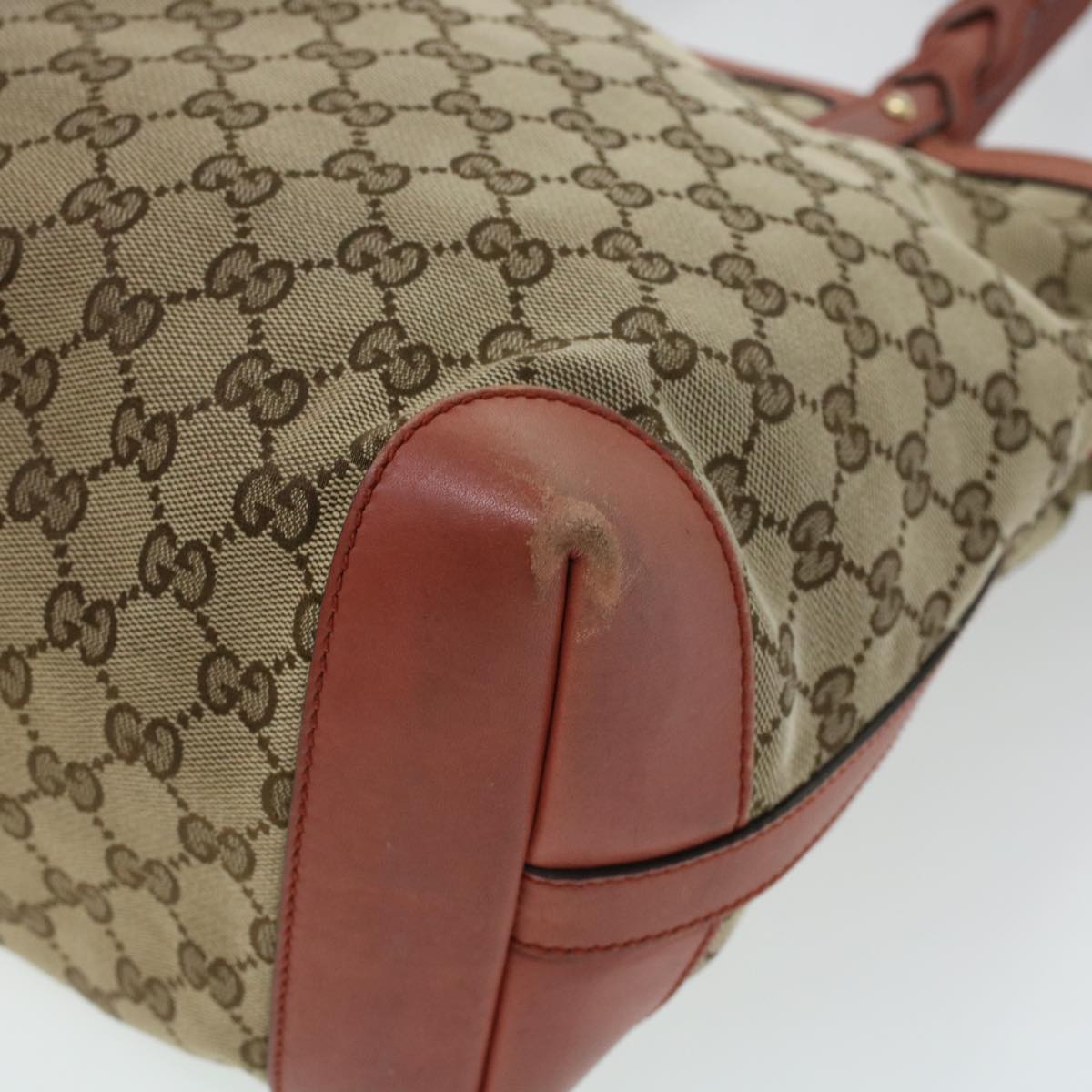 GUCCI GG Canvas Tote Bag Beige 247209 43885