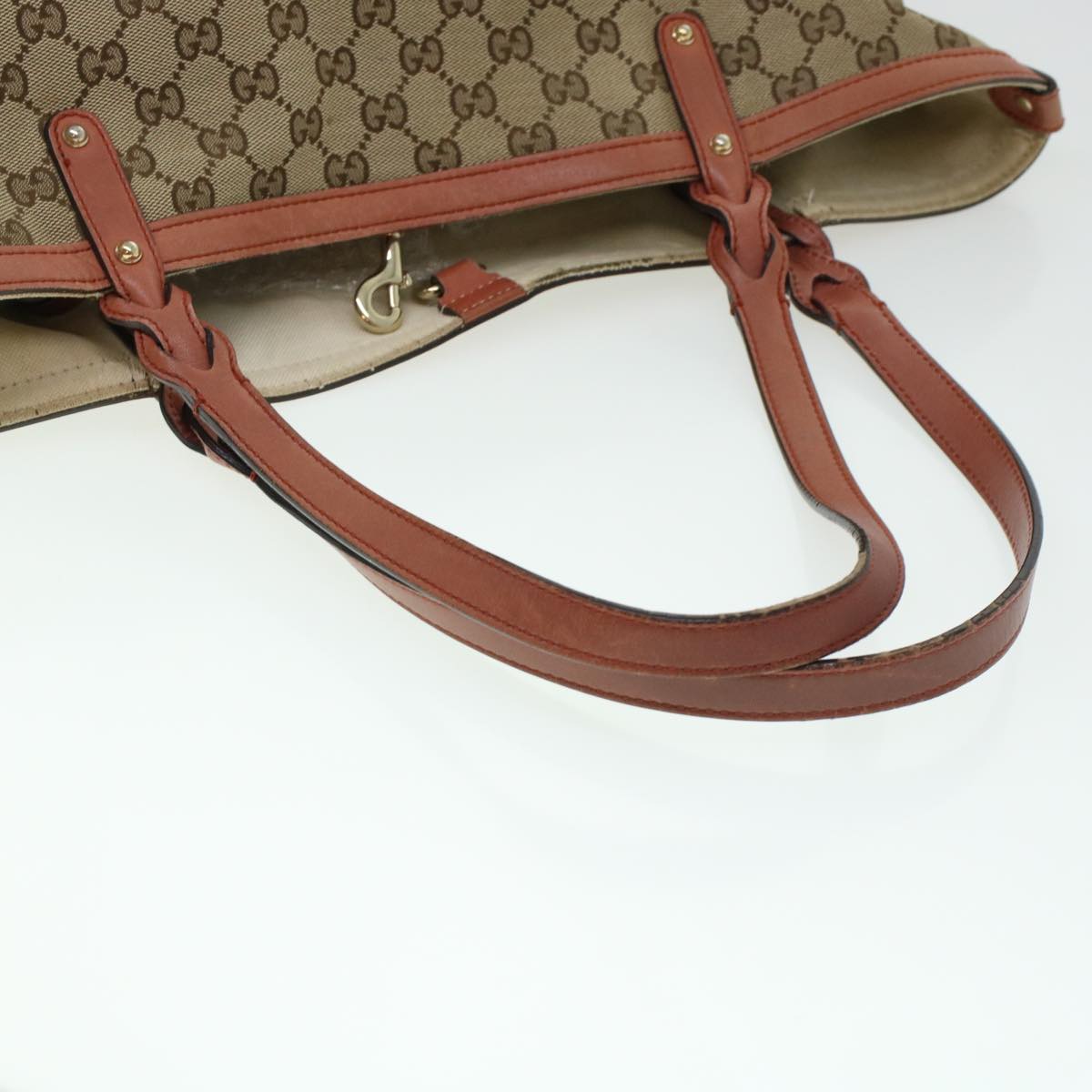 GUCCI GG Canvas Tote Bag Beige 247209 43885
