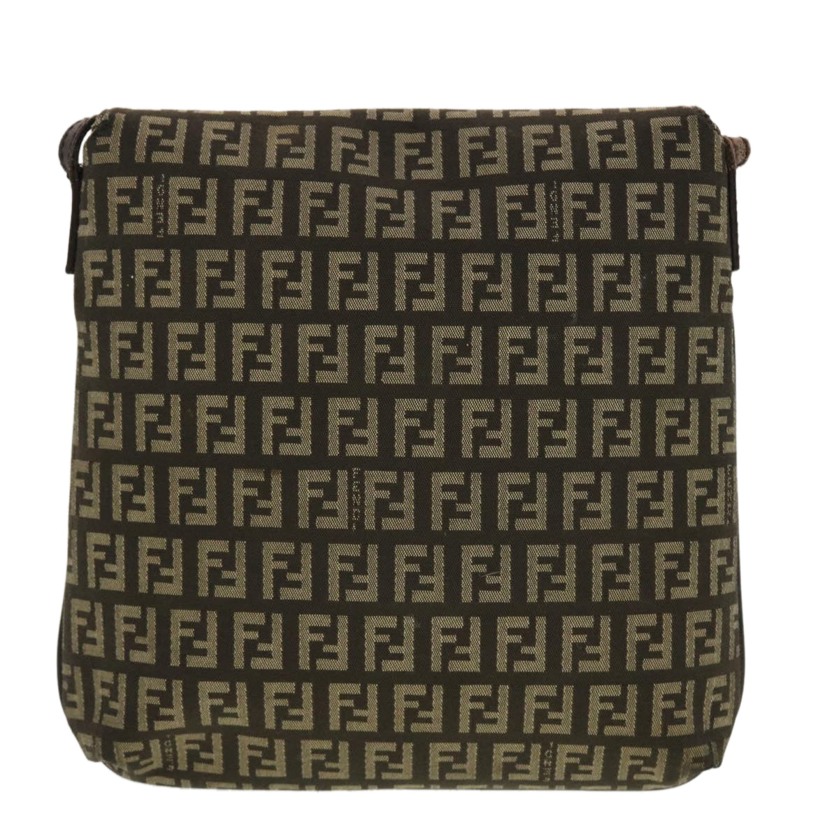 FENDI Zucchino Canvas Shoulder Bag Brown 2288-8BT075-JQ4-089 43907