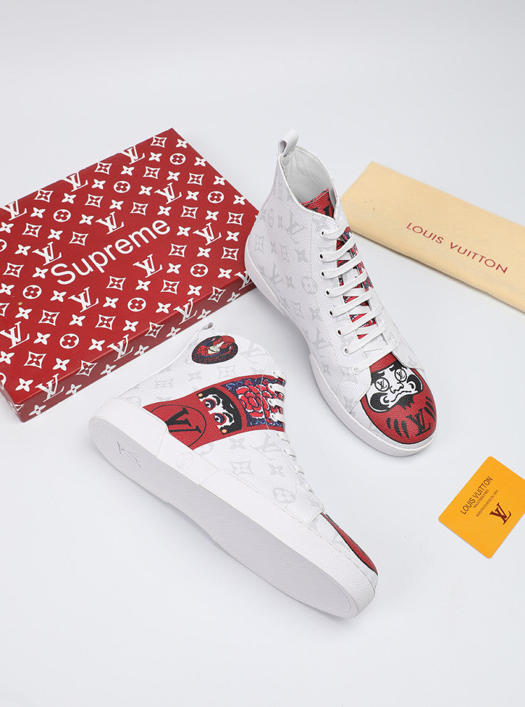 GLM - LUV Stellar Trainer Boot White Red Sneaker
