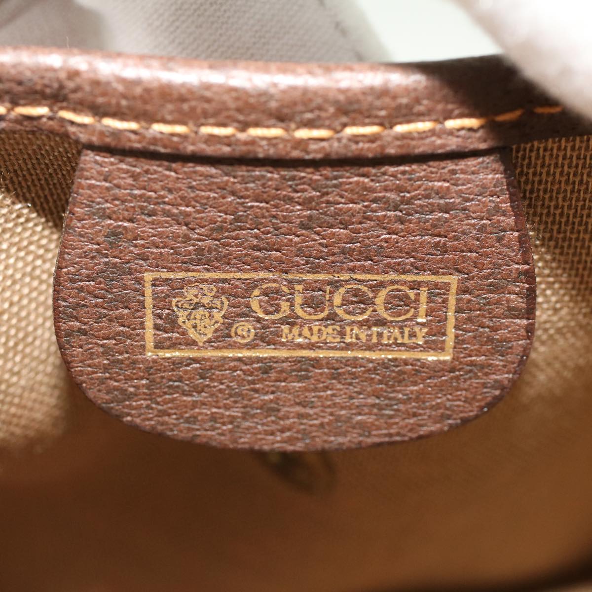 GUCCI GG Canvas Web Sherry Line Pouch PVC Leather Beige Red Green 44035