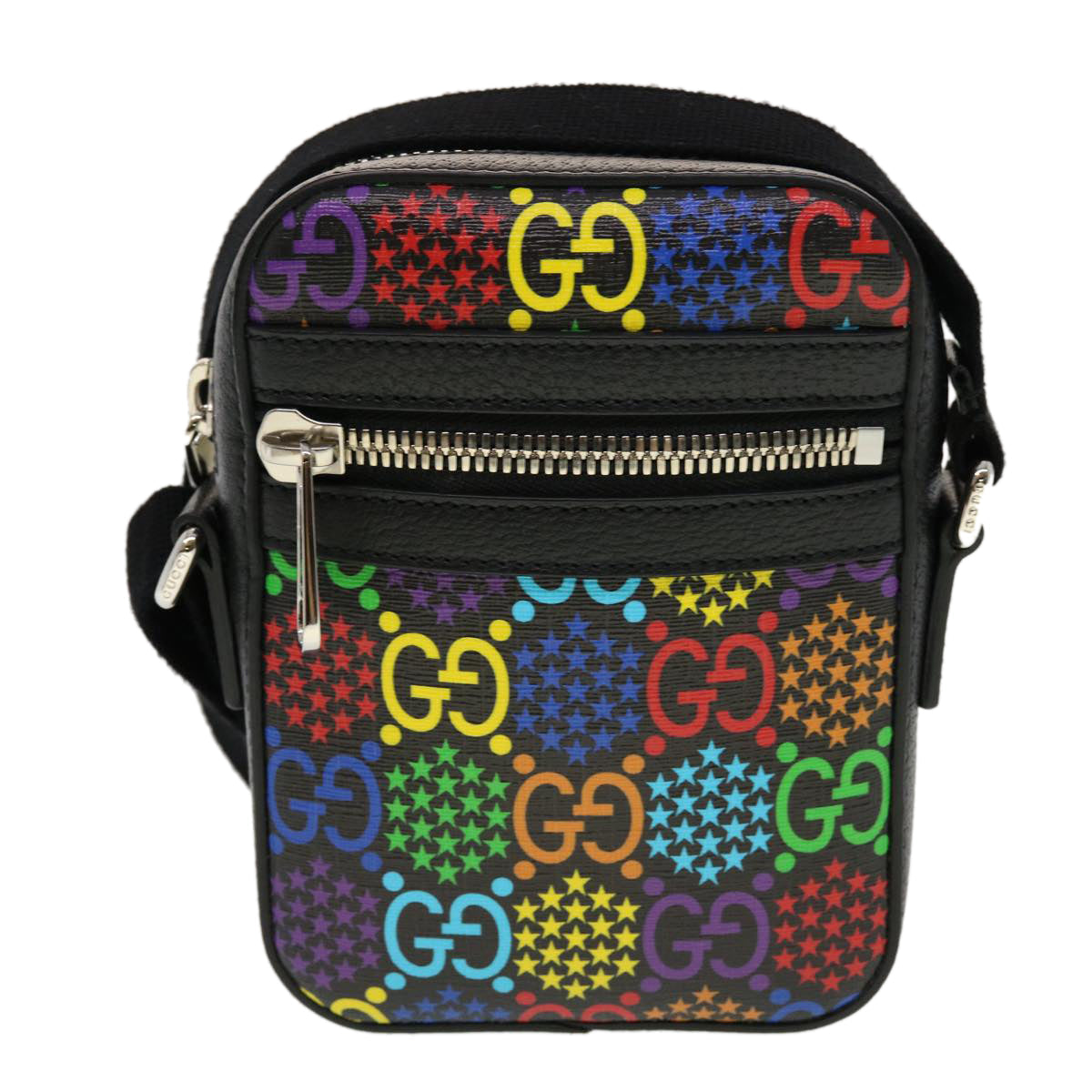 GUCCI GG Psychedelic Shoulder Bag PVC Leather Multicolor 44040A