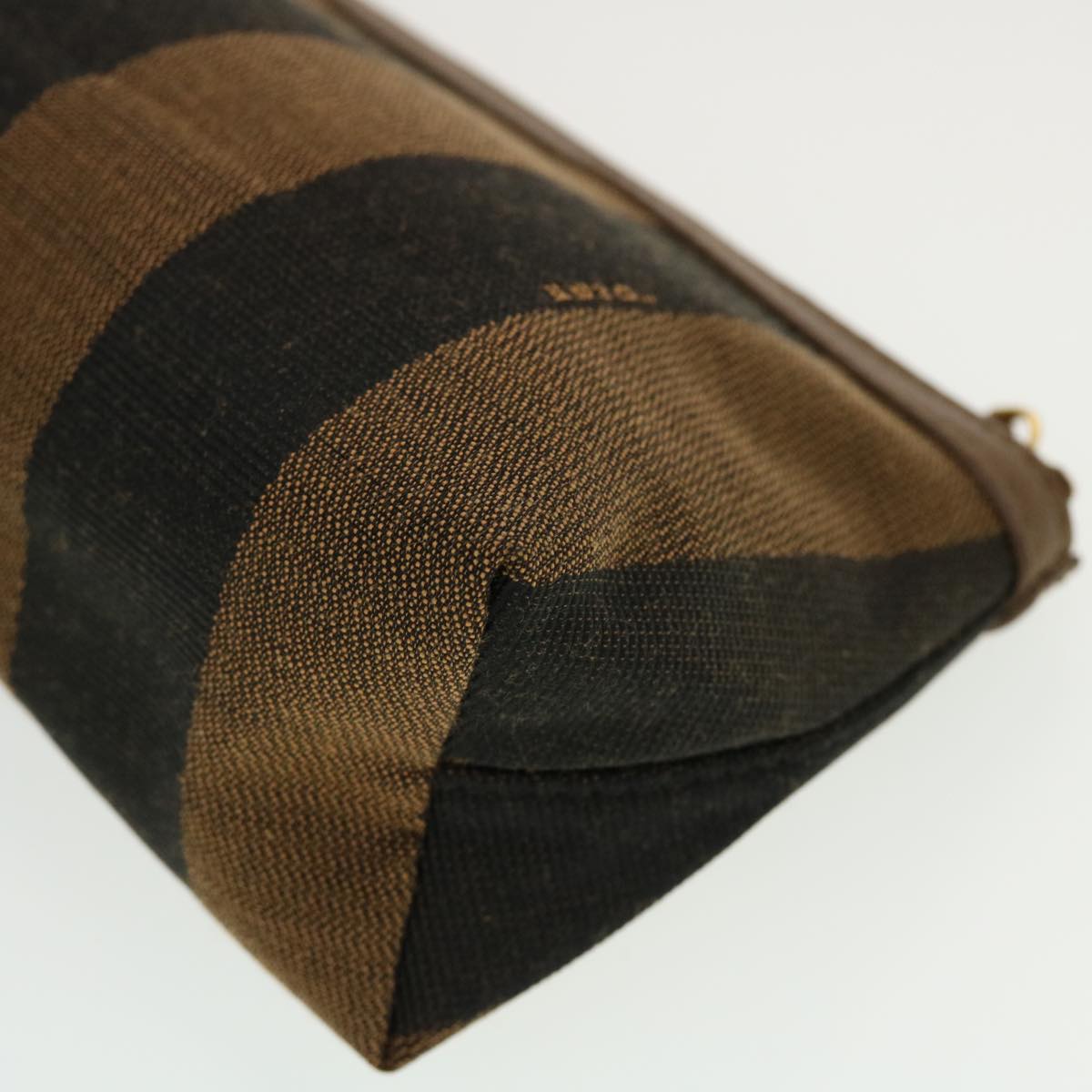 FENDI Pecan Canvas Pouch Black Brown 44067