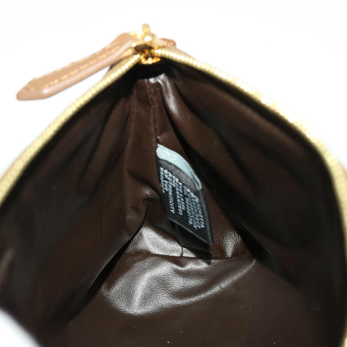 FENDI Pecan Canvas Pouch Black Brown 44067