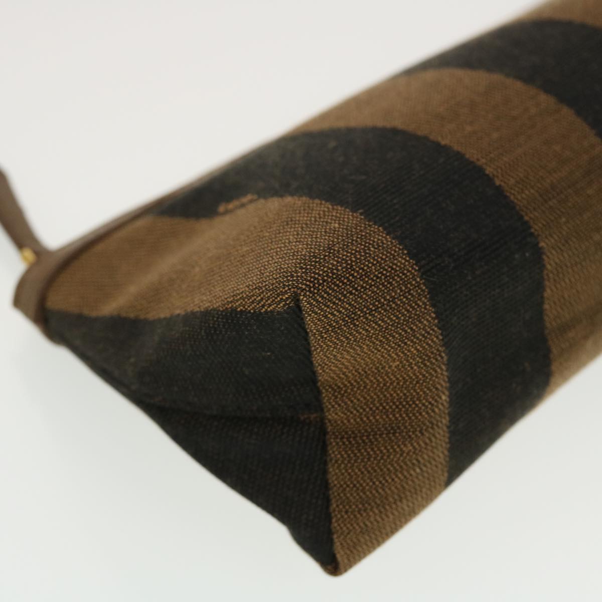FENDI Pecan Canvas Pouch Black Brown 44067