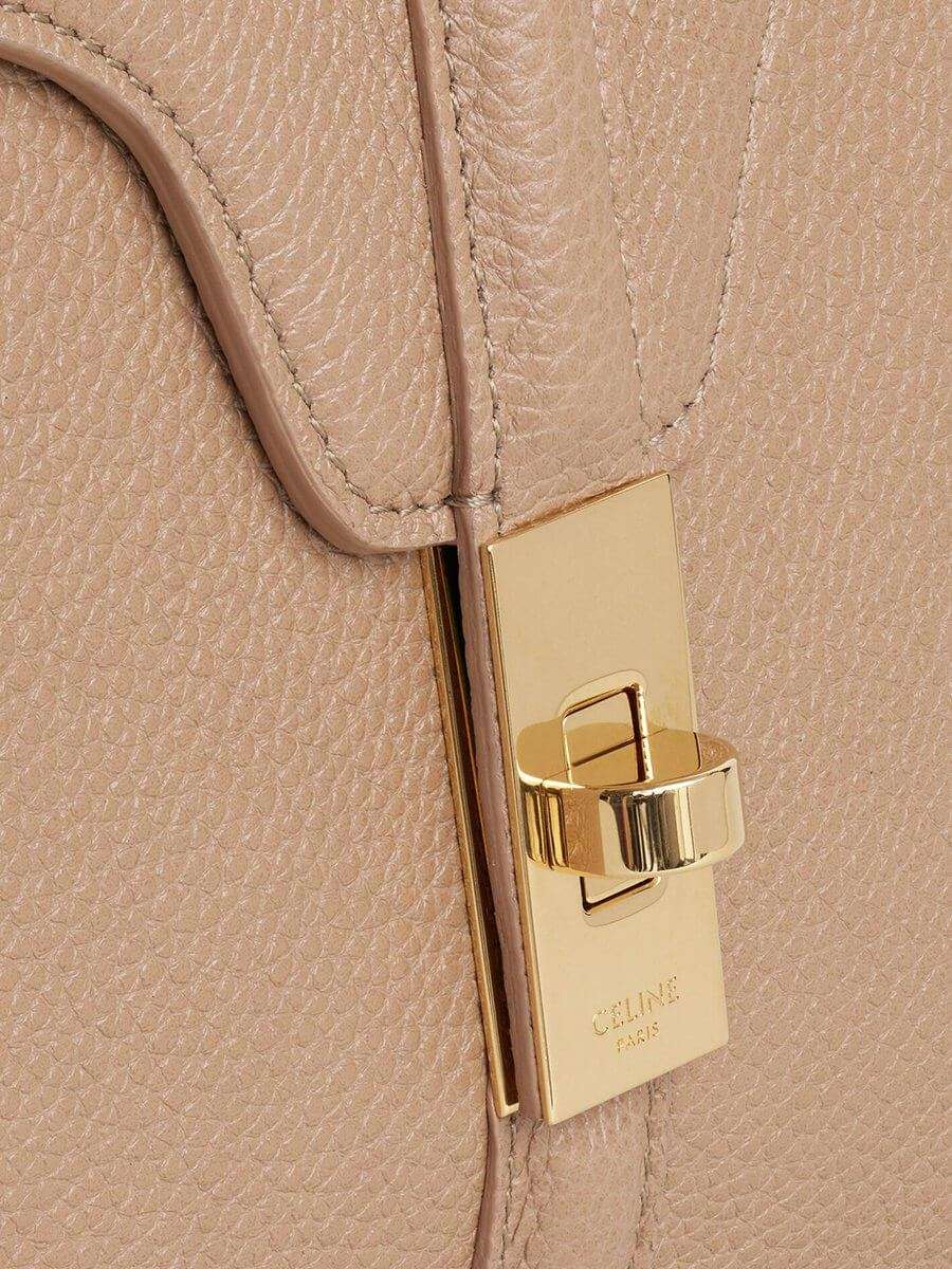 Small 16 Bag in Beige Grained Calfskin