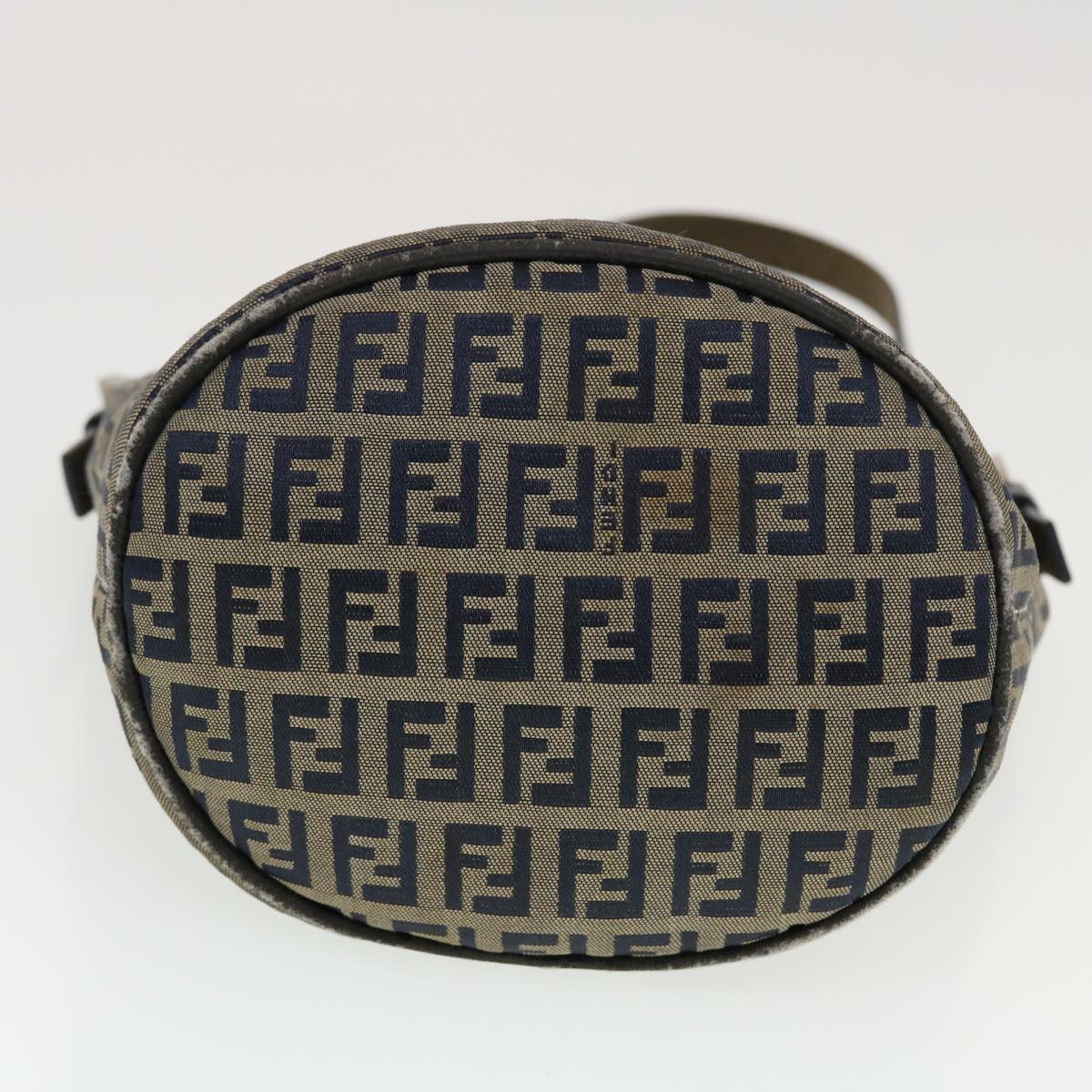 FENDI Zucchino Canvas Shoulder Bag Navy 2321-26765-018 44300