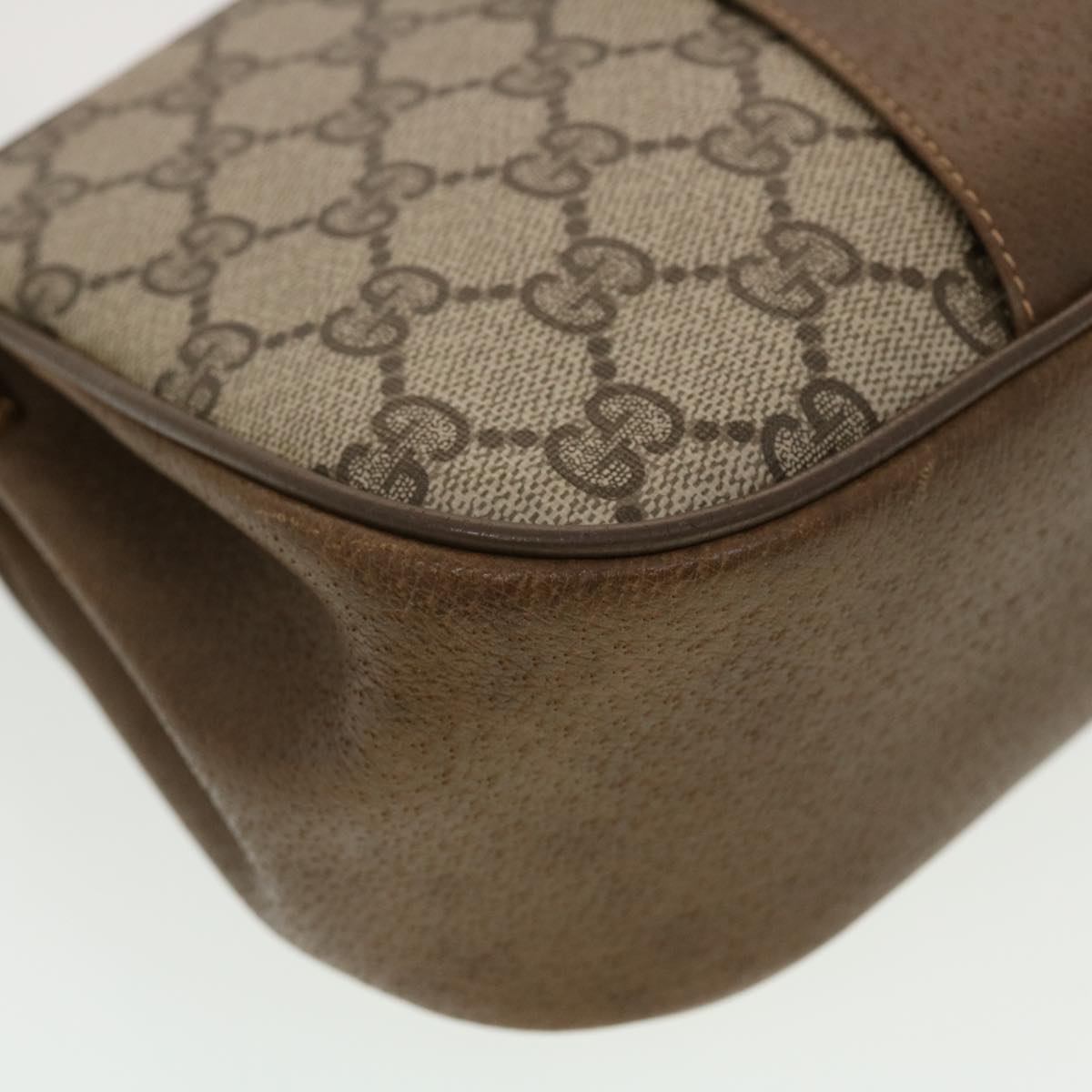 GUCCI GG Canvas Web Sherry Line Shoulder Bag Beige Red 116.02.024 44306