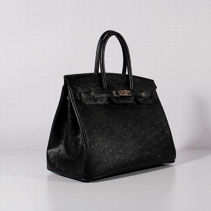GLAMI Birkin With Textures Black For Women Gold Toned Hardware 14in/35cm