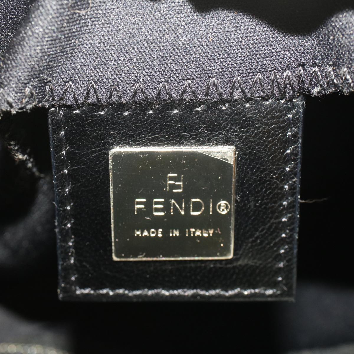 FENDI Mamma Baguette Shoulder Bag Nylon Black 2321.26426.008 44758