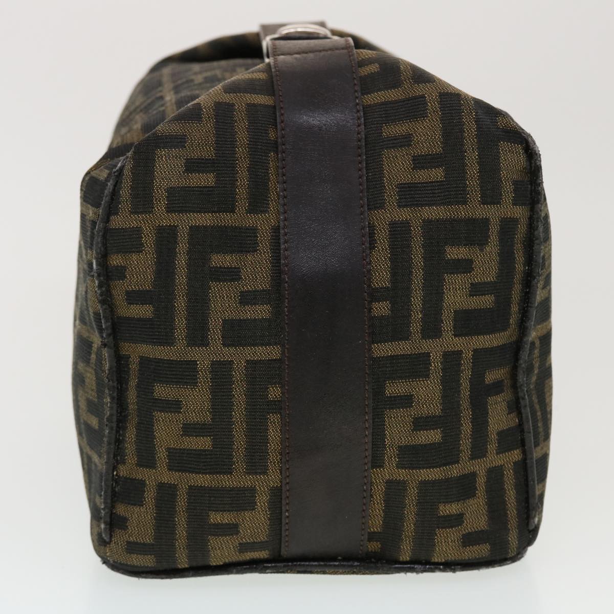 FENDI Zucca Canvas Hand Bag Black Brown 44805