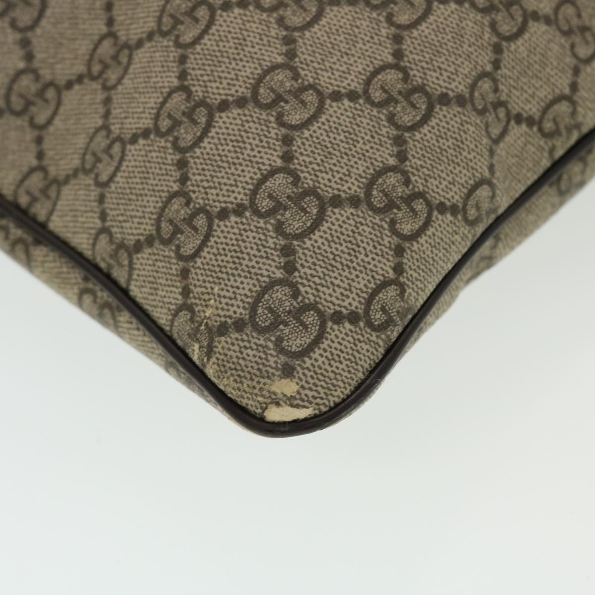 GUCCI GG Canvas Shoulder Bag PVC Leather Beige 295257 44808
