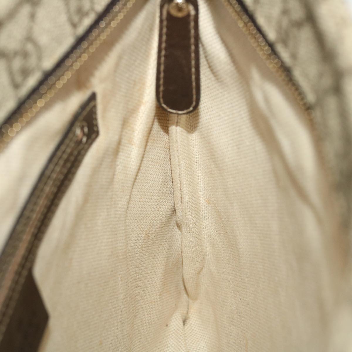 GUCCI GG Canvas Shoulder Bag PVC Leather Beige 295257 44808
