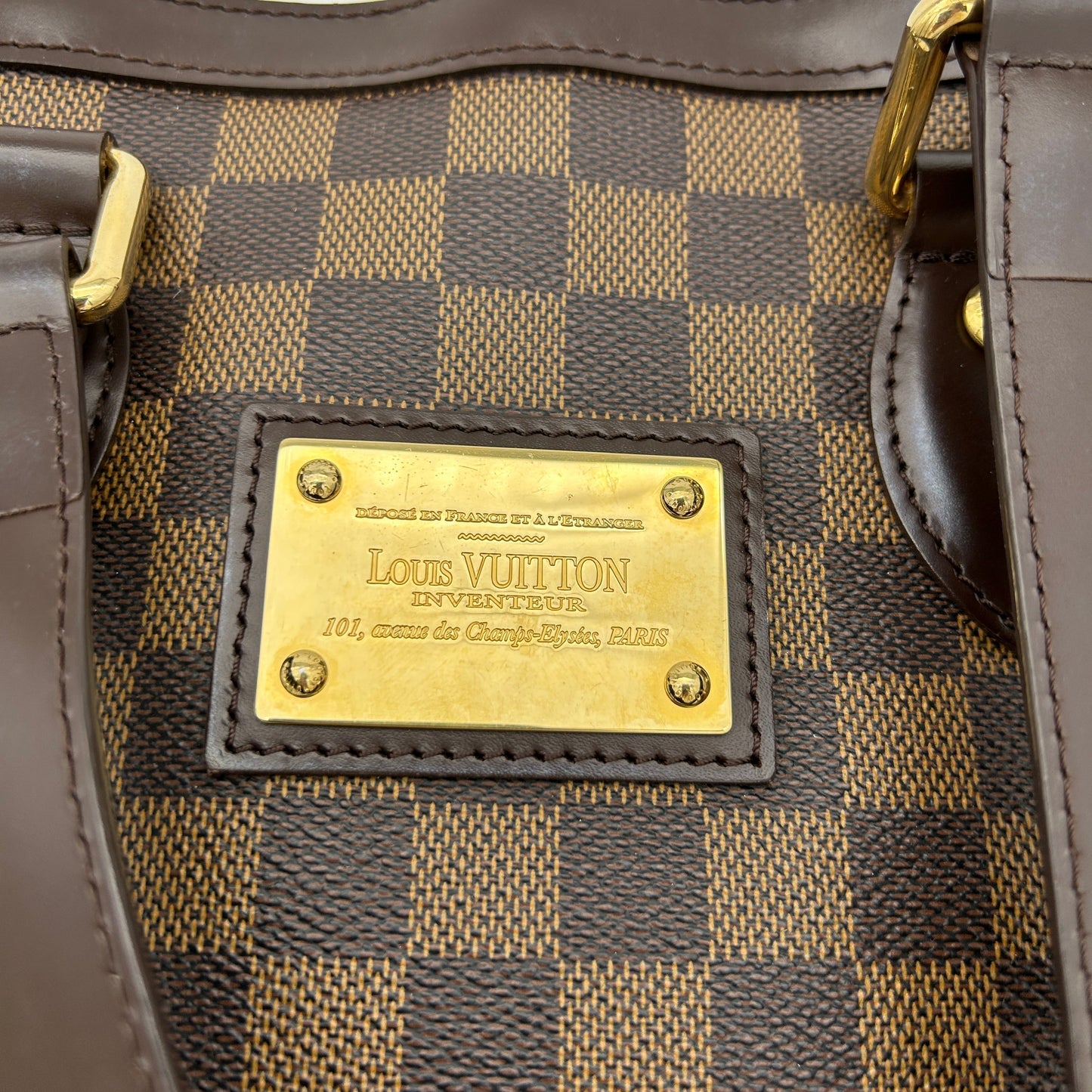 Louis Vuitton Damier Ebene Canvas Hampstead PM Brown Small Tote Bag