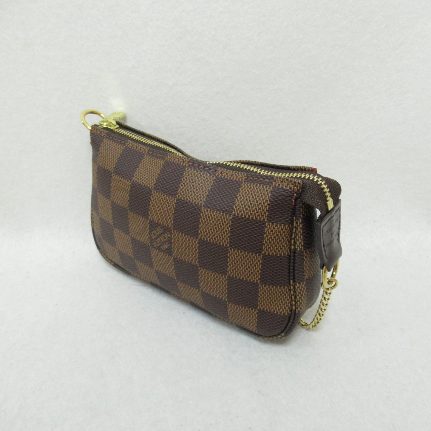 Louis Vuitton Mini Pochette Accessoires Damier Accessoires Pochette Bag PVC  Linen Damiere  Black N58009