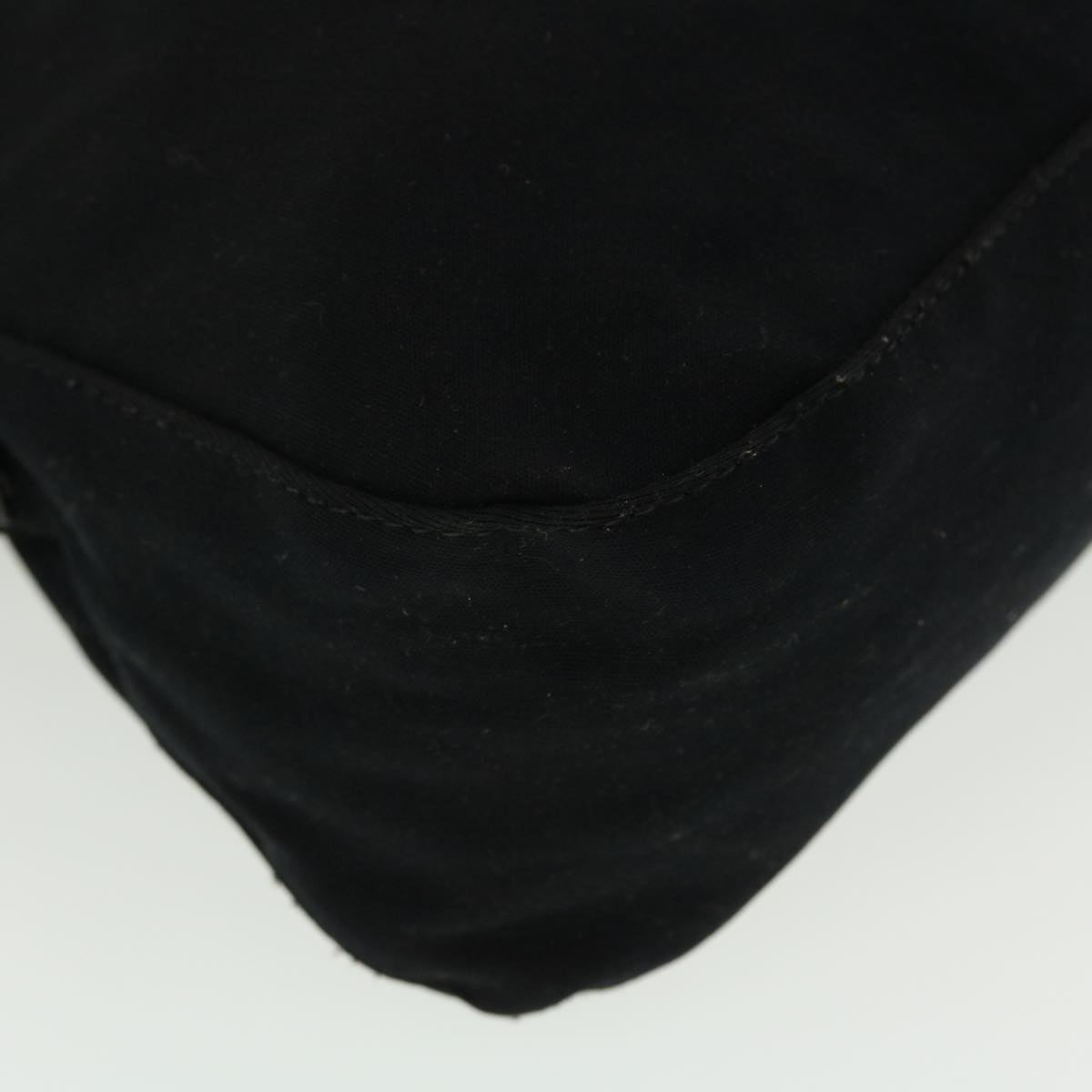 FENDI Mamma Baguette Shoulder Bag Nylon Black 45194