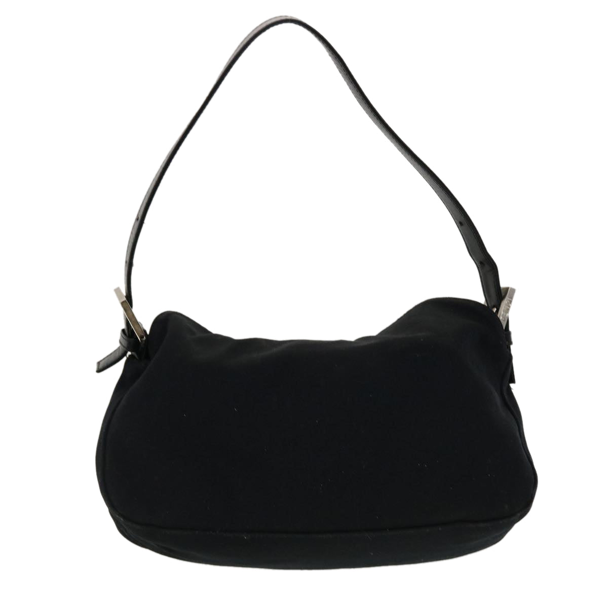 FENDI Mamma Baguette Shoulder Bag Nylon Black 45194