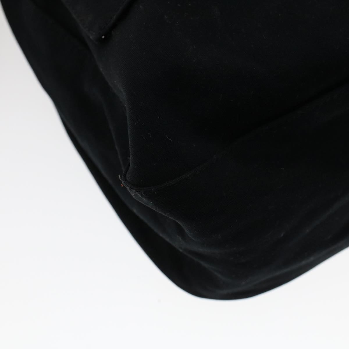 FENDI Mamma Baguette Shoulder Bag Nylon Black 45607