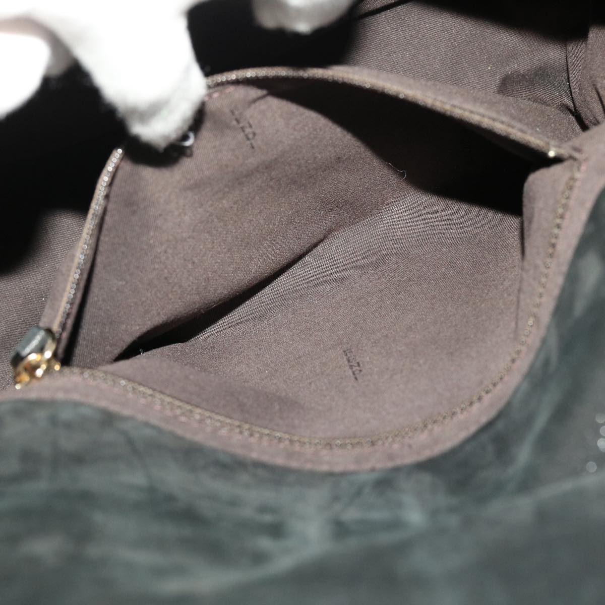 FENDI Shoulder Bag Leather Black 45641