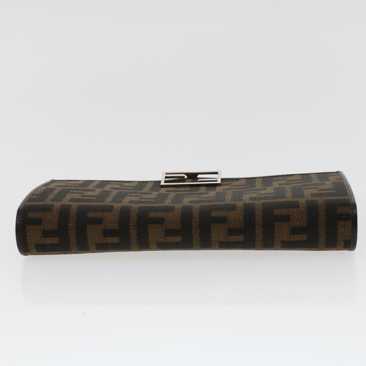 FENDI Zucca Canvas Long Wallet Black Brown 45644