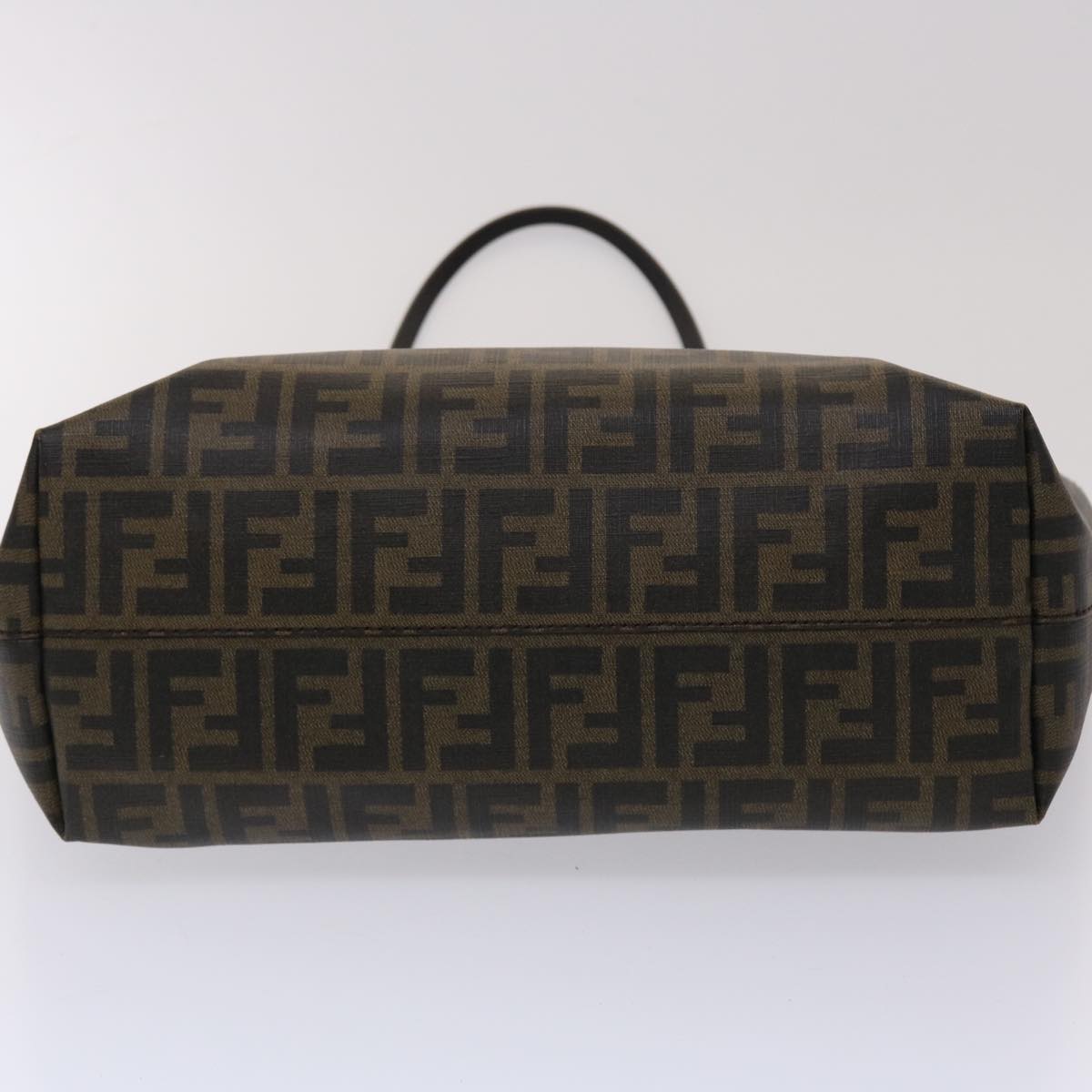 FENDI Zucca Canvas Tote Bag Black Brown 45932