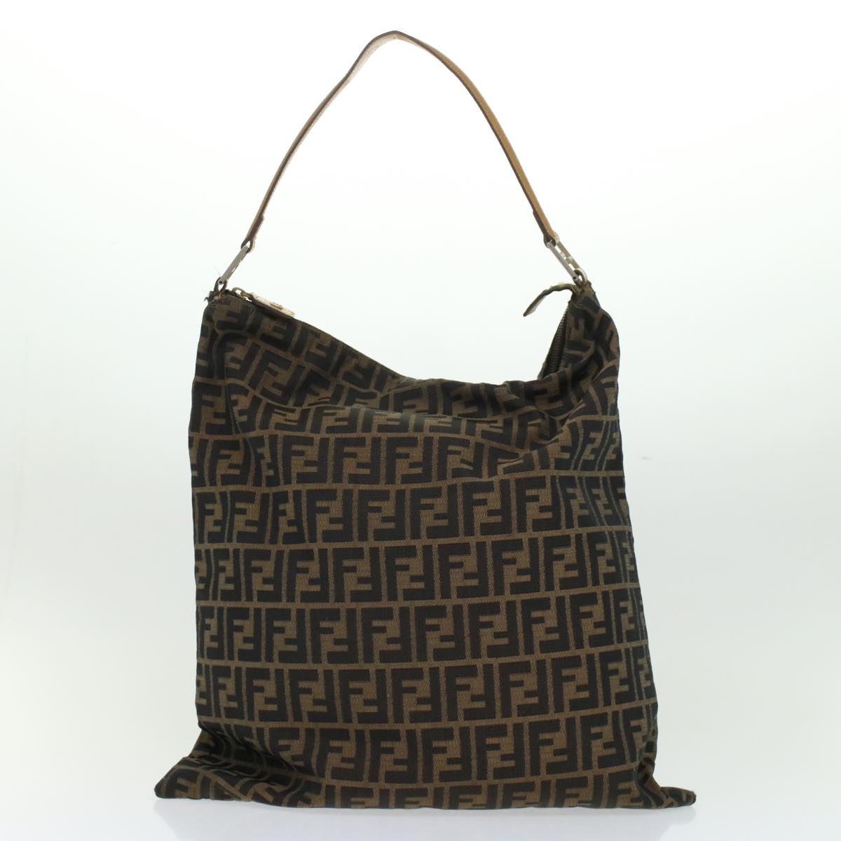 FENDI Zucca Canvas Hand Bag 2Set Black Brown 45973