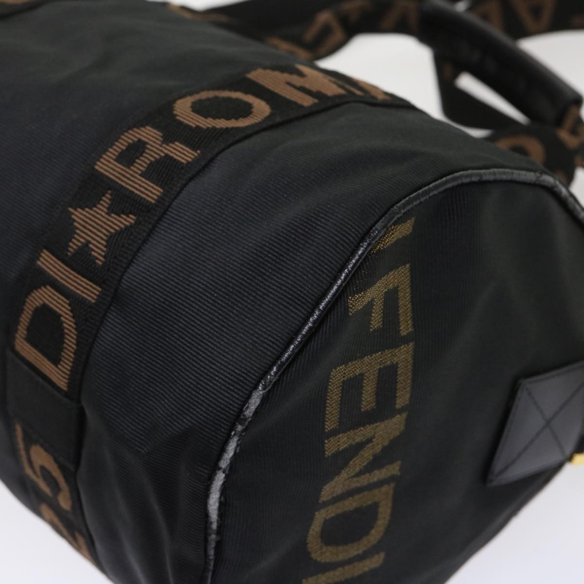 FENDI Boston Bag Nylon 2way Black 46161