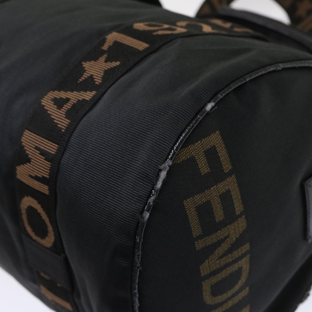 FENDI Boston Bag Nylon 2way Black 46161