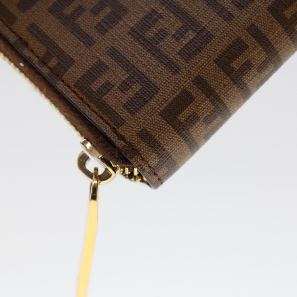 FENDI Zucchino Canvas Long Wallet Brown 46402