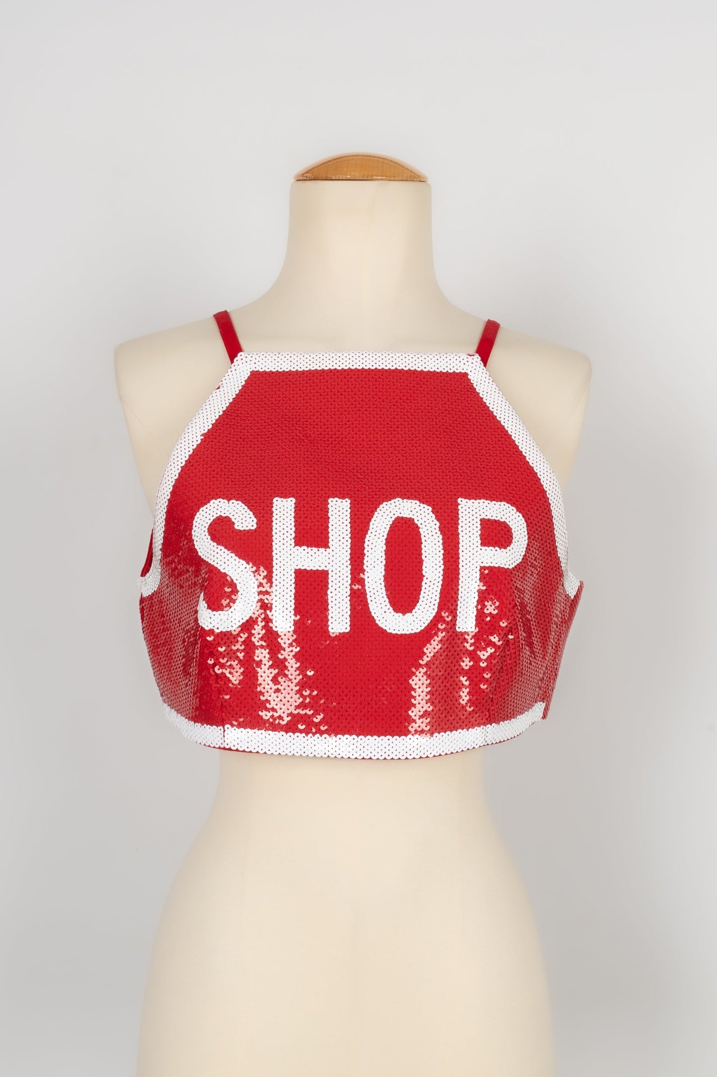 Haut ÃƒÆ’Ã‚Â  paillettes Moschino Printemps 2016