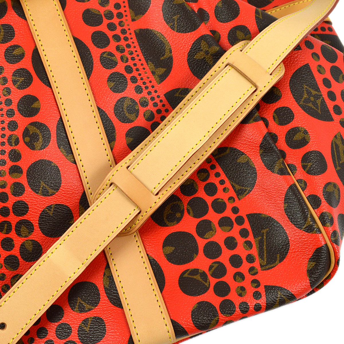 Louis Vuitton * 2012 x Kusama Yayoi Monogram Pumpkin Dot Keepall Bandouliere 55 M40695